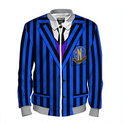 Бомбер мужской Ученик академии Невермор: униформа, цвет: 3D-меланж