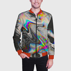 Бомбер мужской Abstract digital, цвет: 3D-красный — фото 2