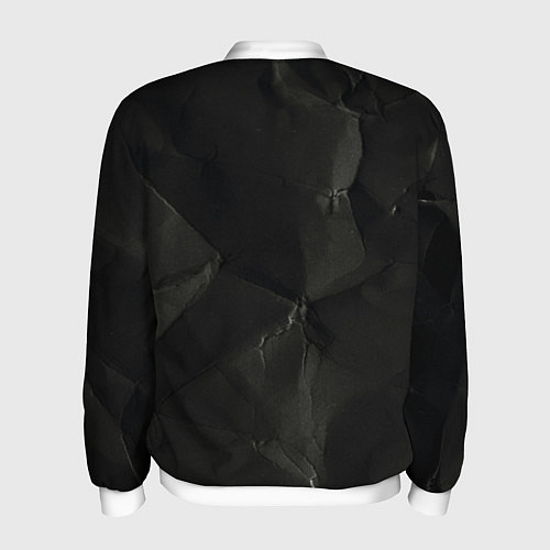 Мужской бомбер Эффект мятой бумаги / 3D-Белый – фото 2
