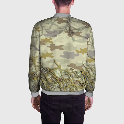 Мужской бомбер Камуфляж охотника / 3D-Меланж – фото 4