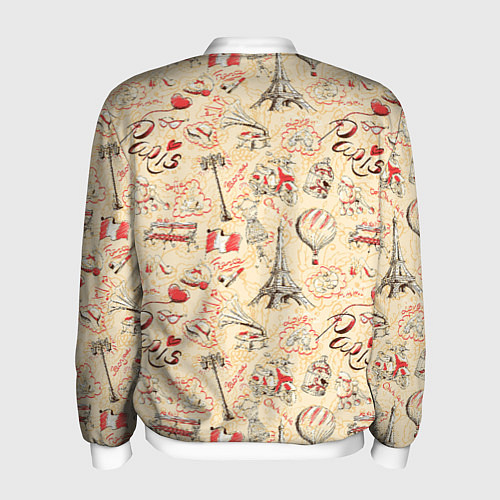 Мужской бомбер Paris ohh la la / 3D-Белый – фото 2