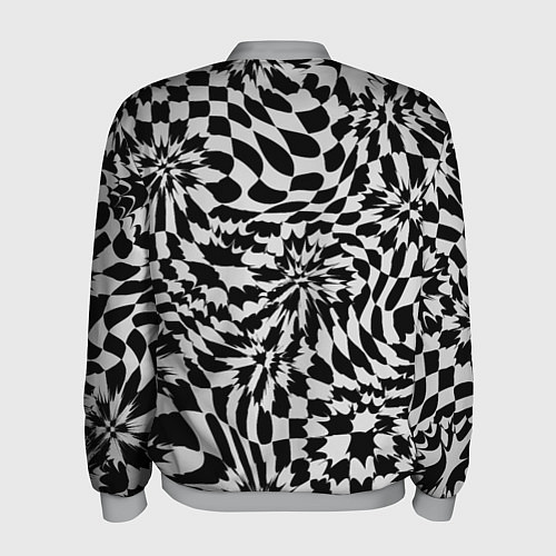 Мужской бомбер Пластика шахматной доски / 3D-Меланж – фото 2