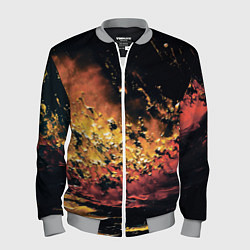 Бомбер мужской Горящее черное море маслом, цвет: 3D-меланж