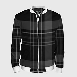 Мужской бомбер Темная клетка