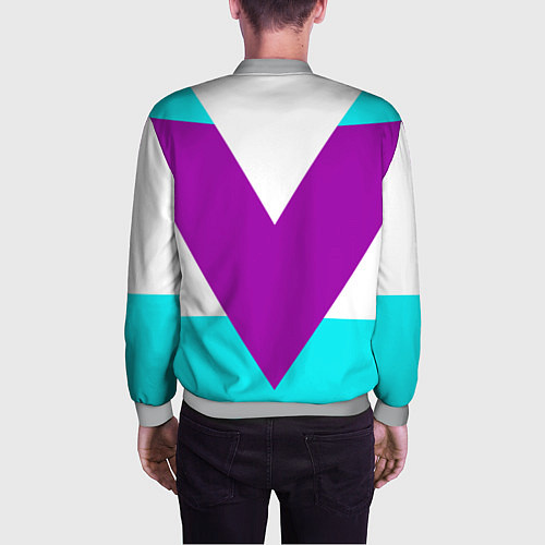 Мужской бомбер В ретро стиле FIRM / 3D-Меланж – фото 4