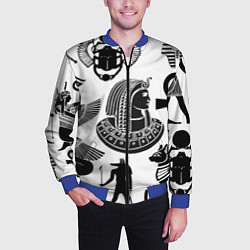 Бомбер мужской Египетские знаки, цвет: 3D-синий — фото 2