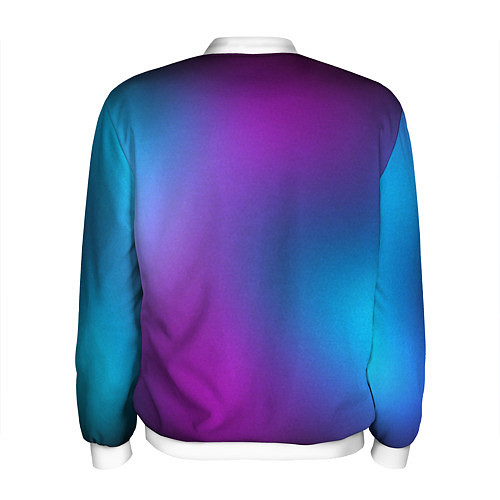 Мужской бомбер НЕОНОВЫЙ ГРАДИЕНТ / 3D-Белый – фото 2