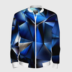 Мужской бомбер Polygon blue abstract