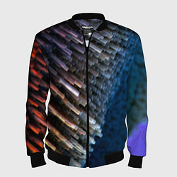 Бомбер мужской Shape grey abstract, цвет: 3D-черный
