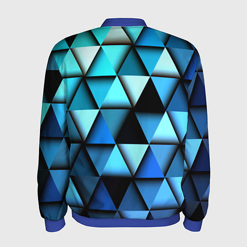 Мужской бомбер Blue triangle / 3D-Синий – фото 2