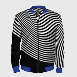 Бомбер мужской Trendy raster pattern, цвет: 3D-синий