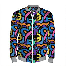 Бомбер мужской Multicolored texture pattern, цвет: 3D-меланж