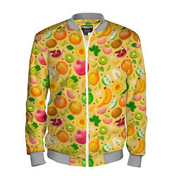 Бомбер мужской Fruit abundance, цвет: 3D-меланж