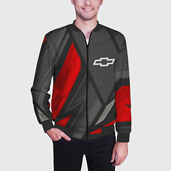 Бомбер мужской Chevrolet sports racing, цвет: 3D-черный — фото 2