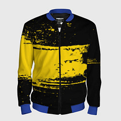 Мужской бомбер Желтое граффити