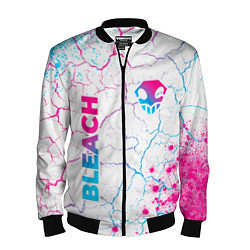 Мужской бомбер Bleach neon gradient style: надпись, символ