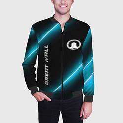 Бомбер мужской Great Wall неоновые лампы, цвет: 3D-черный — фото 2