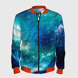 Бомбер мужской Звёздная Вселенная, цвет: 3D-красный