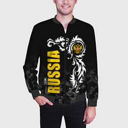 Бомбер мужской Russia national team: национальная сборная, цвет: 3D-черный — фото 2