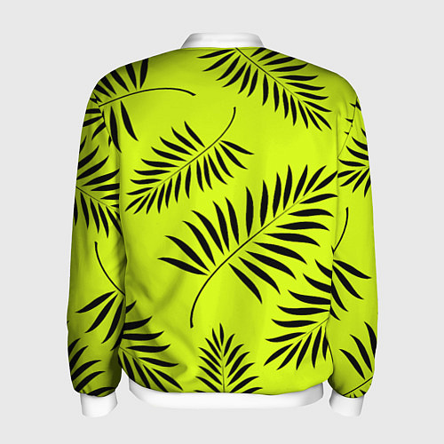 Мужской бомбер Пальмовые ветви / 3D-Белый – фото 2