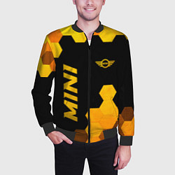 Бомбер мужской Mini - gold gradient: надпись, символ, цвет: 3D-черный — фото 2