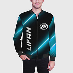 Бомбер мужской Lifan неоновые лампы, цвет: 3D-черный — фото 2