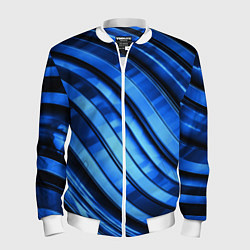 Бомбер мужской Темно-синий металлик, цвет: 3D-белый