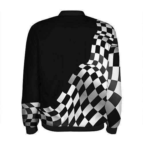 Мужской бомбер Tesla racing flag / 3D-Черный – фото 2