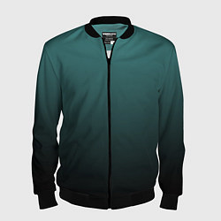 Мужской бомбер Градиент зелено-черный