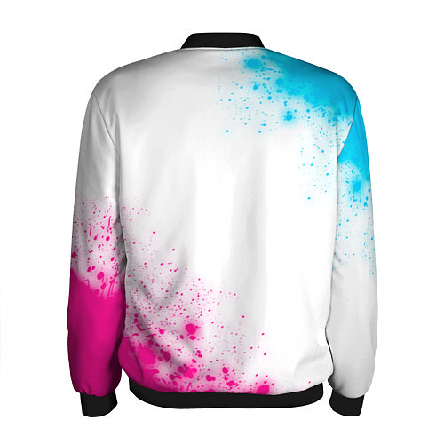 Мужской бомбер Twenty One Pilots neon gradient style: надпись, си / 3D-Черный – фото 2