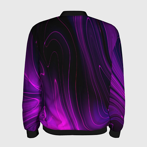 Мужской бомбер Powerwolf violet plasma / 3D-Черный – фото 2