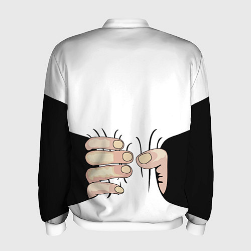 Мужской бомбер Рука сжимает талию / 3D-Белый – фото 2