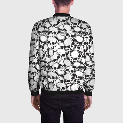 Мужской бомбер Черепа - смерть / 3D-Черный – фото 4