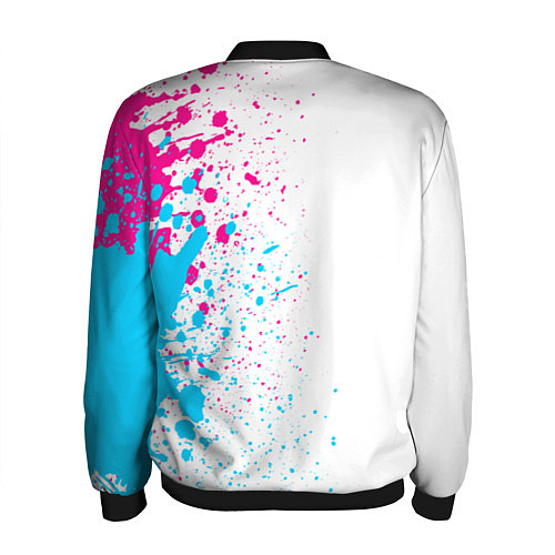 Мужской бомбер Twenty One Pilots neon gradient style: по-вертикал / 3D-Черный – фото 2