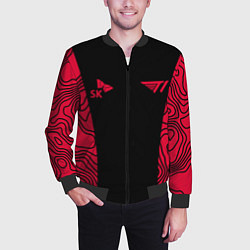 Бомбер мужской T1 форма red, цвет: 3D-черный — фото 2