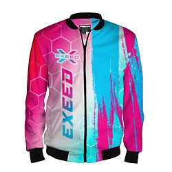 Мужской бомбер Exeed neon gradient style: по-вертикали