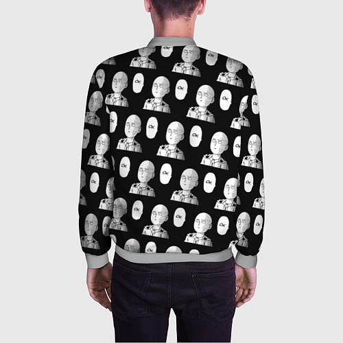 Мужской бомбер Saitama - ok pattern / 3D-Меланж – фото 4