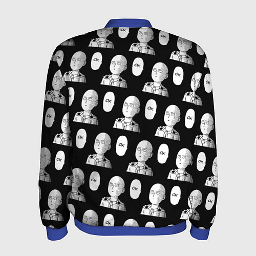 Мужской бомбер Saitama - ok pattern / 3D-Синий – фото 2