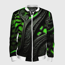 Мужской бомбер Green black abstract