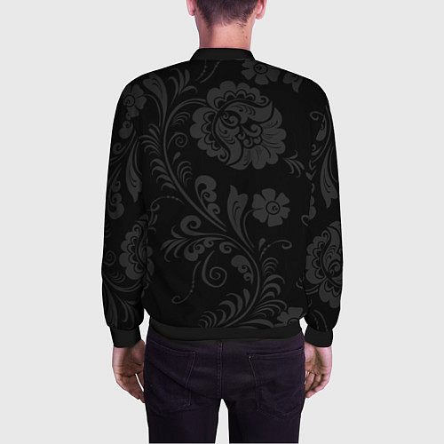 Мужской бомбер Russia black style / 3D-Черный – фото 4