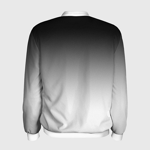Мужской бомбер Black and white gradient / 3D-Белый – фото 2