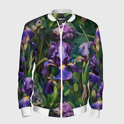 Мужской бомбер Ирисы паттерн