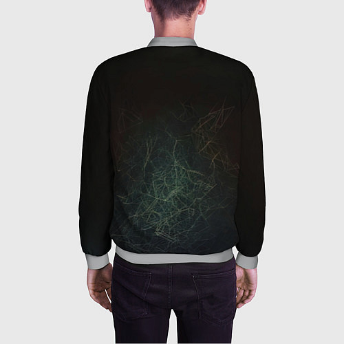 Мужской бомбер Магический кролик / 3D-Меланж – фото 4