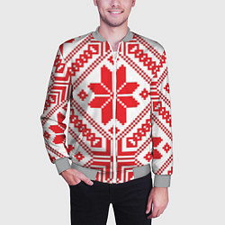 Бомбер мужской Национальный, цвет: 3D-меланж — фото 2