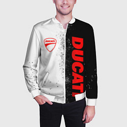 Бомбер мужской Ducati - двоичный, цвет: 3D-белый — фото 2
