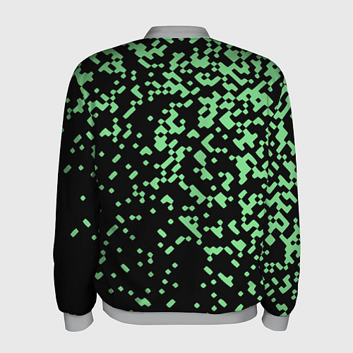 Мужской бомбер Green pixel / 3D-Меланж – фото 2