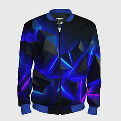 Бомбер мужской Разлом плит из неона, цвет: 3D-синий