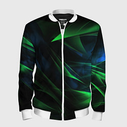 Бомбер мужской Dark green background, цвет: 3D-белый