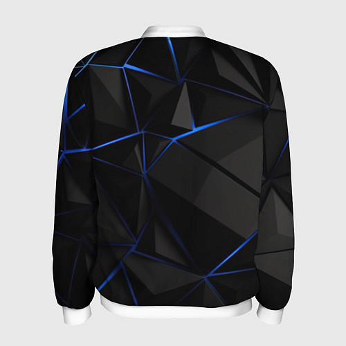 Мужской бомбер Black blue style / 3D-Белый – фото 2