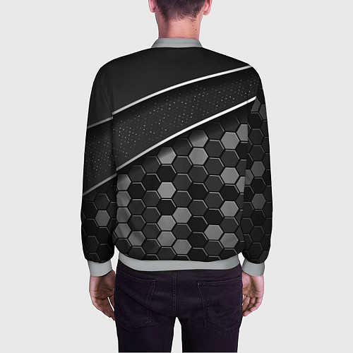 Мужской бомбер Lexus - Строгий технологичный / 3D-Меланж – фото 4